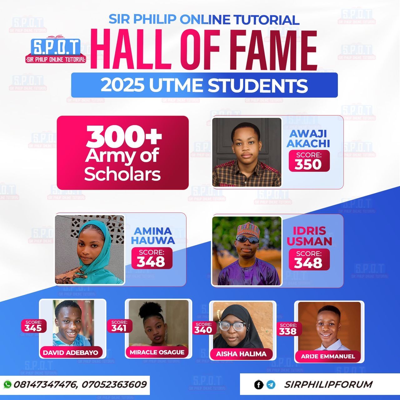 SPOT student result one